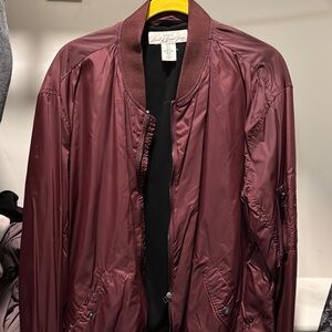Burgundy Bomber Jacket